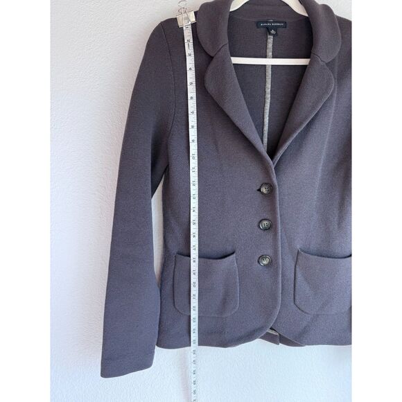 Banana Republic Wool Blend Knit Three Button Sweater Blazer in Dark Periwinkle S - Picture 8 of 10